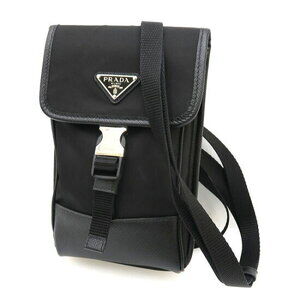 Prada Re Nylon Saffiano leather smartphone shoulder strap